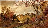 Jasper Francis Cropsey Autumn Landscape - Saugerties, New York painting